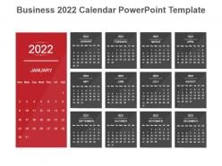 Business 2022 calendar powerpoint template