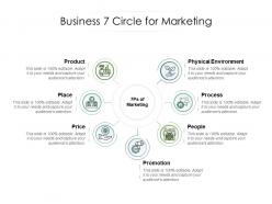 Business 7 circle for marketing