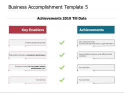 Business accomplishment template achievements ppt powerpoint slides