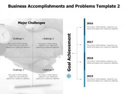 Business accomplishments and problems achievement ppt powerpoint presentation