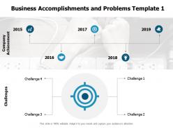 Business accomplishments and problems challenges ppt powerpoint presentation summary