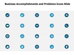 Business accomplishments and problems icons slide growth a114