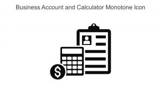 Business Account And Calculator Monotone Icon In Powerpoint Pptx Png And Editable Eps Format