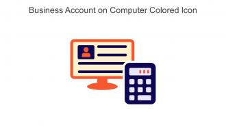 Business Account On Computer Colored Icon In Powerpoint Pptx Png And Editable Eps Format