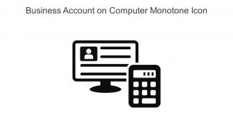 Business Account On Computer Monotone Icon In Powerpoint Pptx Png And Editable Eps Format