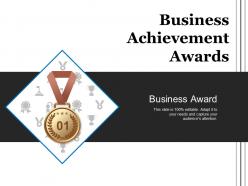 Business achievement awards sample of ppt presentation