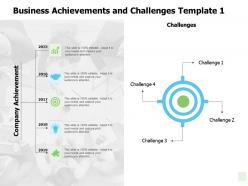 Business Achievements And Challenges Company Ppt Powerpoint Presentation Layouts