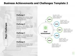 Business achievements and challenges goal achievement ppt powerpoint presentation outline