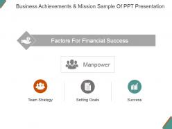 Business achievements and mission sample of ppt presentation
