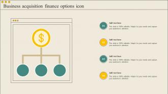 Business Acquisition Finance Options Icon