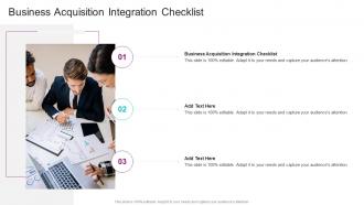 Business Acquisition Integration Checklist In Powerpoint And Google Slides Cpb