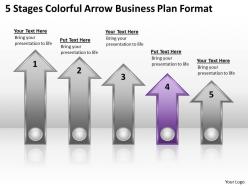 Business activity diagram 5 stages colorful arrow plan format powerpoint slides