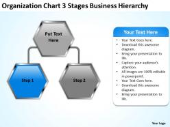 Business activity diagram organization chart 3 stages hierarchy powerpoint slides 0515