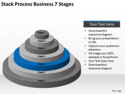 Business activity diagram stack process 7 stages powerpoint slides 0522