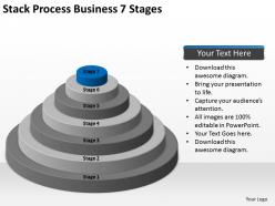 Business activity diagram stack process 7 stages powerpoint slides 0522