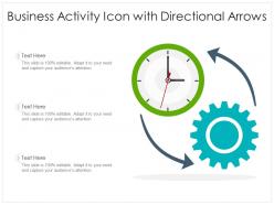 Business activity icon with directional arrows