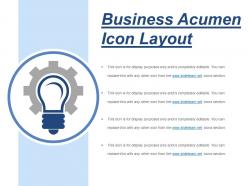Business acumen icon layout