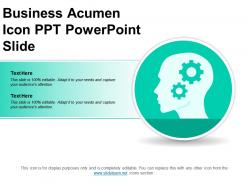 Business acumen icon ppt powerpoint slide