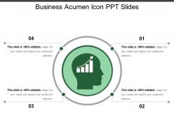 Business acumen icon ppt slides