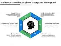 Business acumen new employee management development