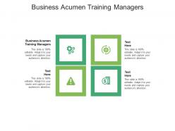 Business acumen training managers ppt powerpoint presentation styles cpb