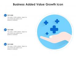 Business added value growth icon