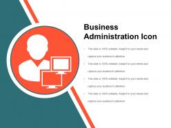Business administration icon ppt summary
