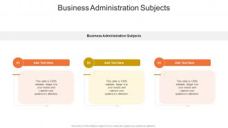 Business Administration Subjects In Powerpoint And Google Slides Cpb