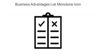 Business Advantages List Monotone Icon In Powerpoint Pptx Png And Editable Eps Format
