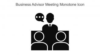 Business Advisor Meeting Monotone Icon In Powerpoint Pptx Png And Editable Eps Format