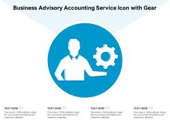 Business advisory accounting service icon with gear
