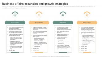 Business Affairs Expansion And Growth Strategies
