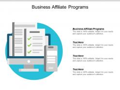 Business affiliate programs ppt powerpoint presentation pictures show cpb