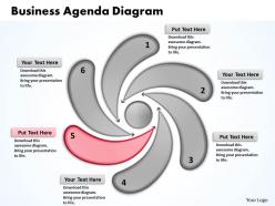 Business agenda diagram powerpoint slides presentation diagrams templates