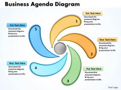 56838495 style cluster surround 5 piece powerpoint template diagram graphic slide