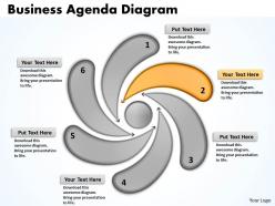 Business agenda diagrams powerpoint templates 5