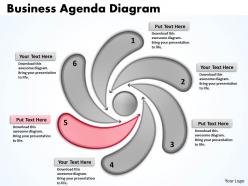 Business agenda diagrams powerpoint templates 5