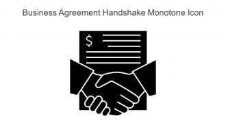 Business Agreement Handshake Monotone Icon In Powerpoint Pptx Png And Editable Eps Format