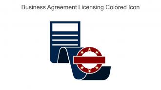 Business Agreement Licensing Colored Icon In Powerpoint Pptx Png And Editable Eps Format