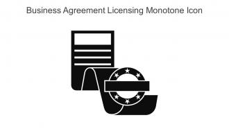 Business Agreement Licensing Monotone Icon In Powerpoint Pptx Png And Editable Eps Format