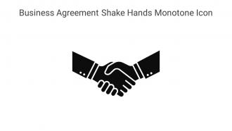 Business Agreement Shake Hands Monotone Icon In Powerpoint Pptx Png And Editable Eps Format