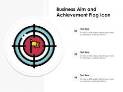 Business aim and achievement flag icon
