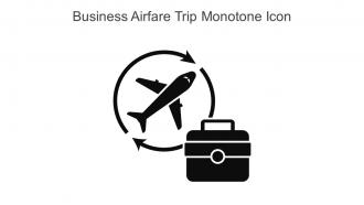 Business Airfare Trip Monotone Icon In Powerpoint Pptx Png And Editable Eps Format