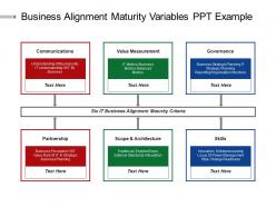 Business alignment maturity variables ppt example