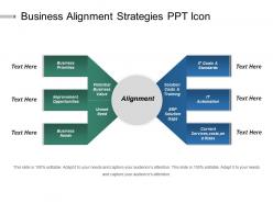 Business alignment strategies ppt icon