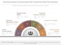 Business analysis communication plan powerpoint slide deck samples