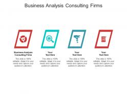 Business analysis consulting firms ppt powerpoint presentation ideas maker cpb