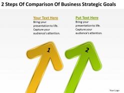 Business analysis diagrams 2 steps of comparison strategic goals powerpoint templates