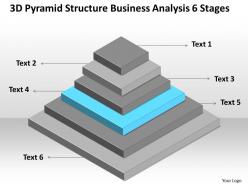 Business analysis diagrams illustration of 6 layers stacked structure powerpoint slides