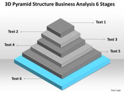 Business analysis diagrams illustration of 6 layers stacked structure powerpoint slides